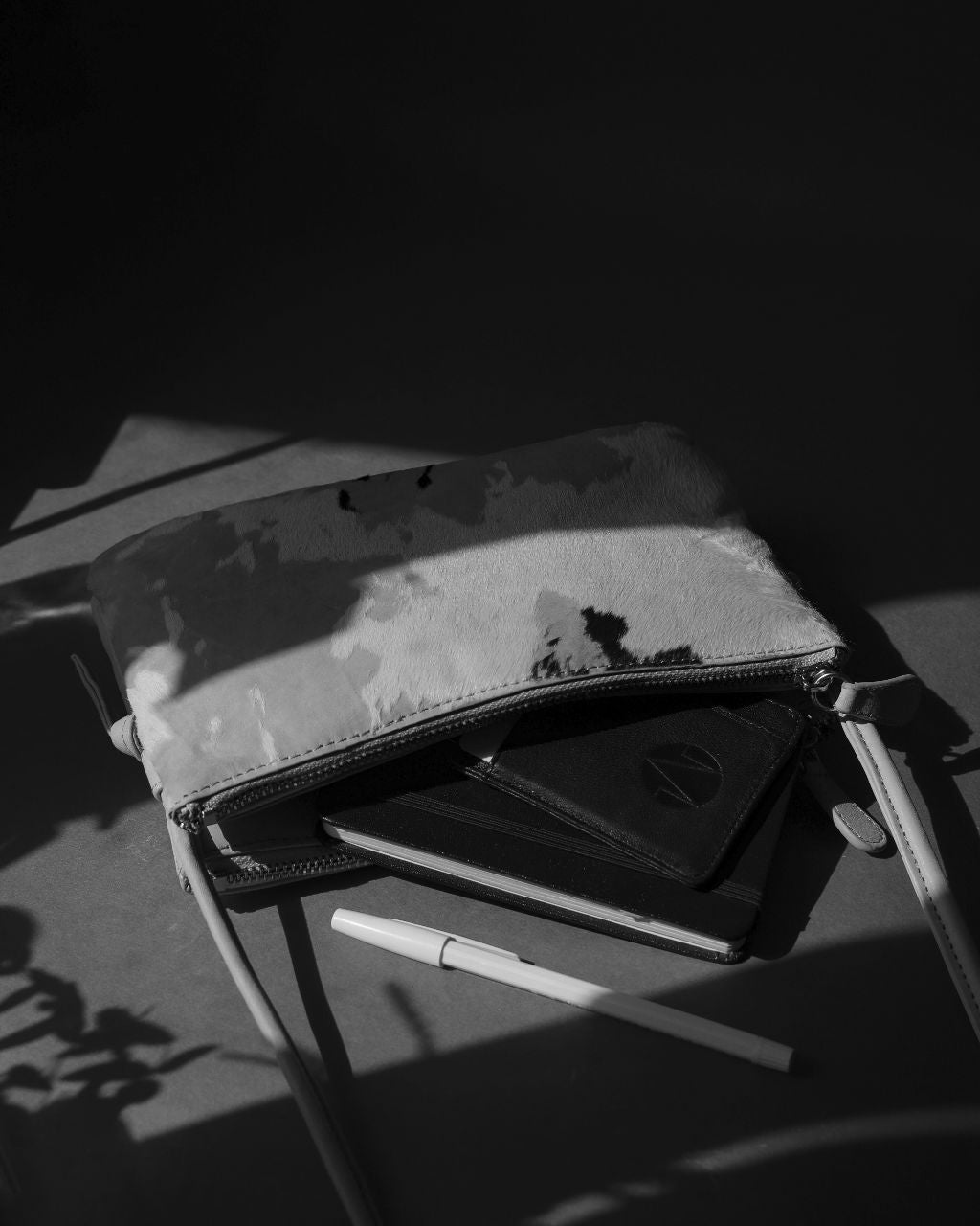 Double Zip Cross-Body Bag in HIPPO・TAT