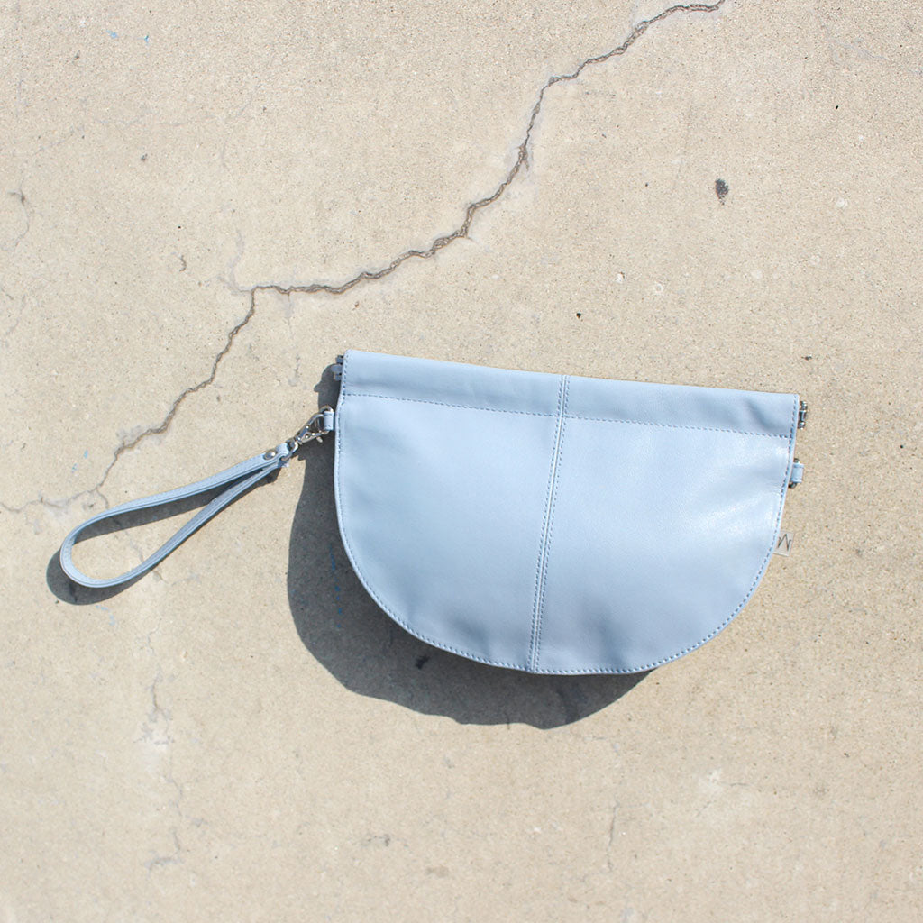 Semi-Circle 2 Way Cross Body Bag in Real Leather | TAT