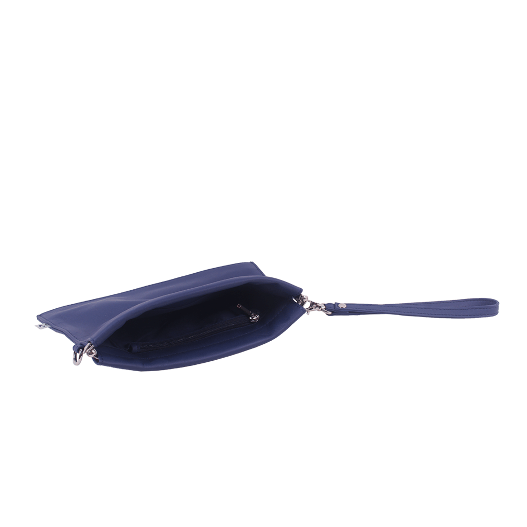 Trapezoid 2 Way Mini Clutch in Smooth Cow Leather | TAT