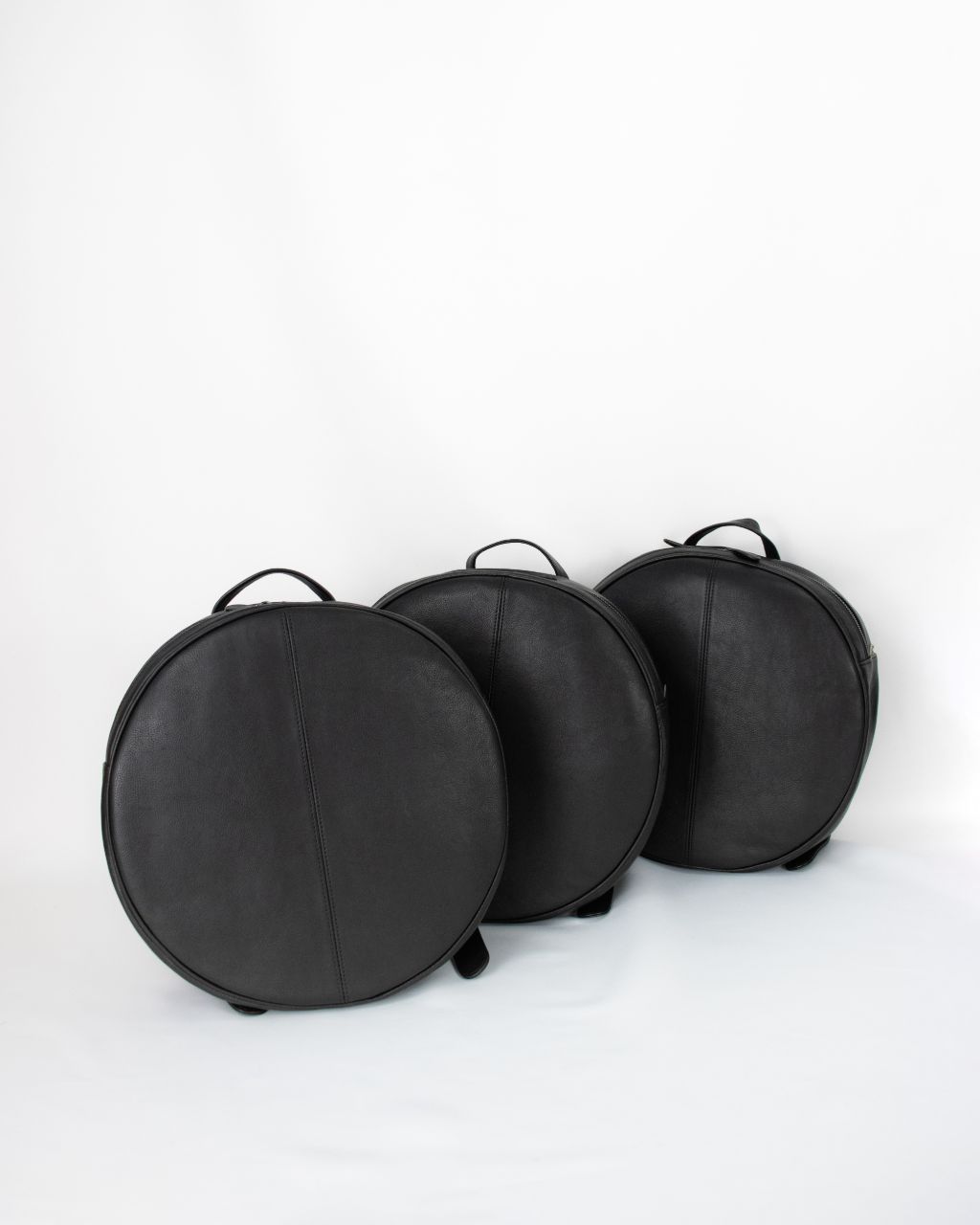 Luna Full Moon Round Leather Backpack | Minimalist Unisex Circle Bag ...