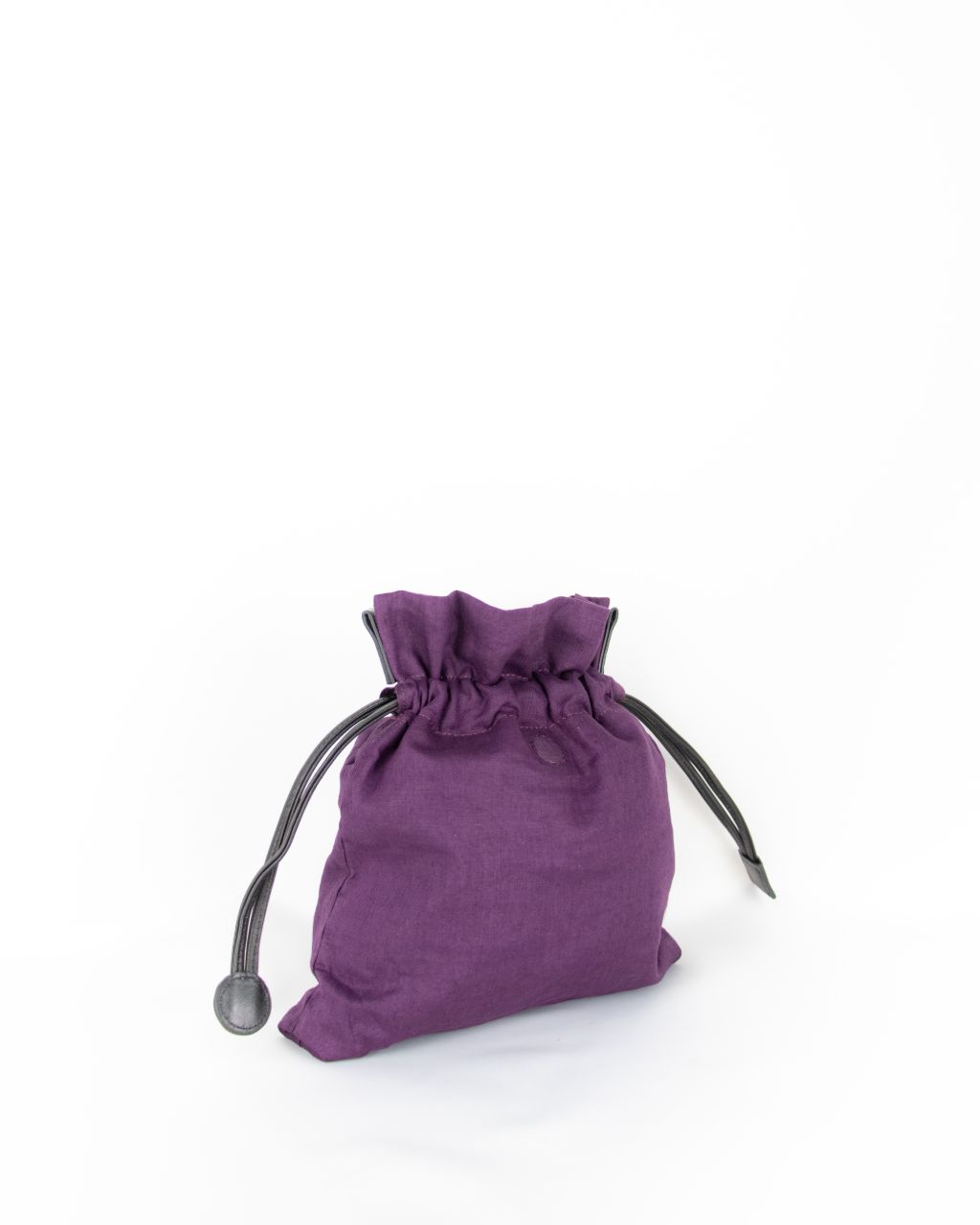 Drawstring Linen Beans Bag・Purple