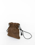 unisex work pocket in brown nylon front 
