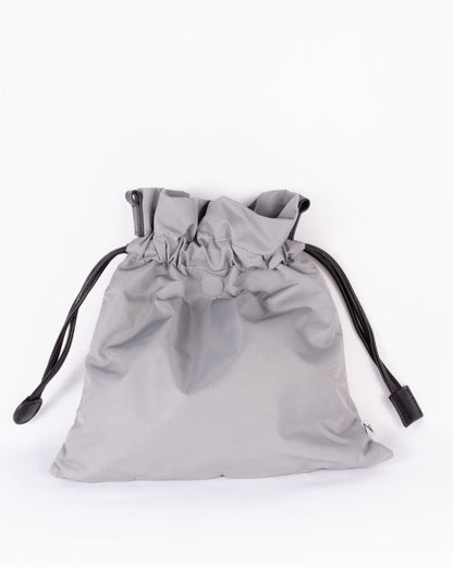 unisex beans bag in grey nylon close up fabric