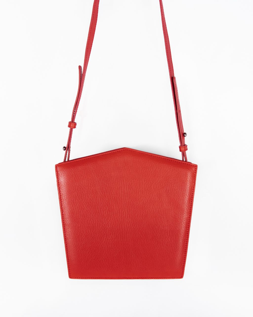 Tomato Pentagon Nappa Leather Shoulder Bag