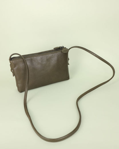 double zip rectangular crossbody in leather_back