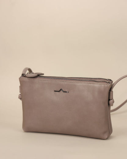 Double Zip Cross-Body Bag in HIPPO・TAT