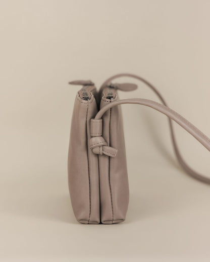 Double Zip Cross-Body Bag in HIPPO・TAT
