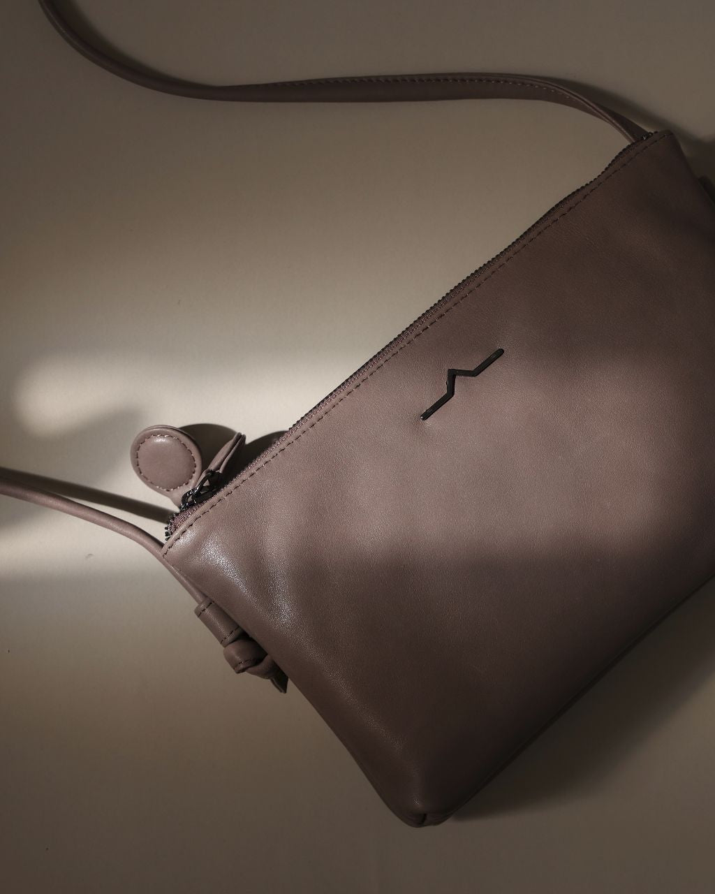 Double Zip Cross-Body Bag in HIPPO・TAT