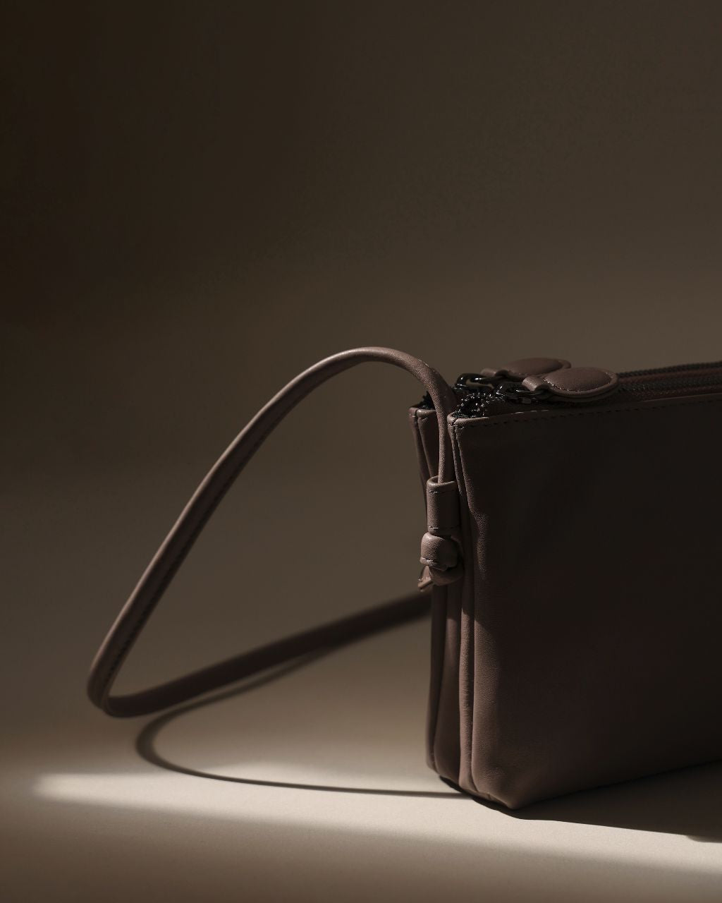 Double Zip Cross-Body Bag in HIPPO・TAT
