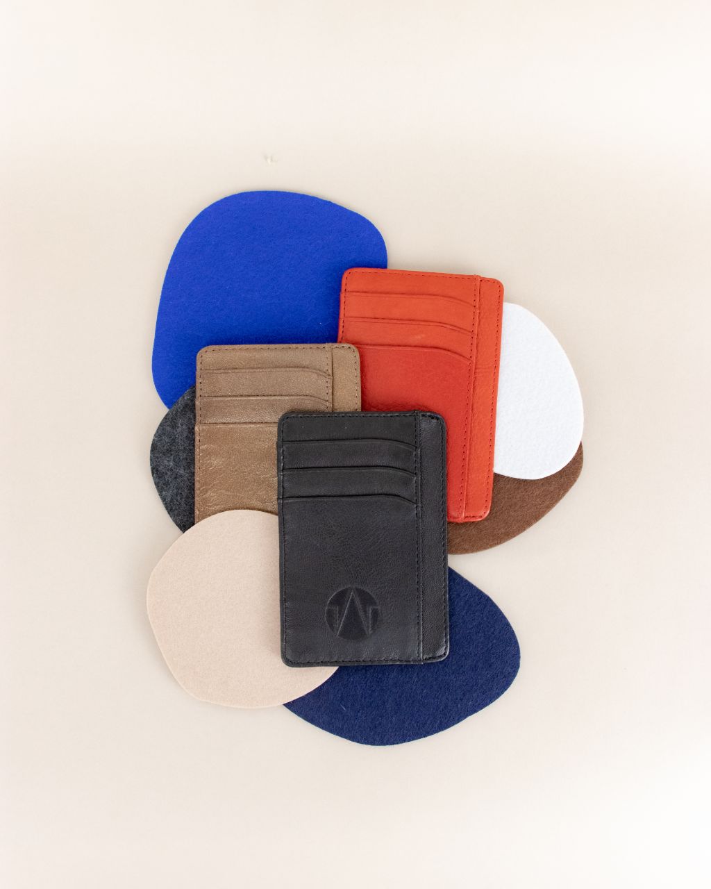 cow leather cardholder slip pocket top