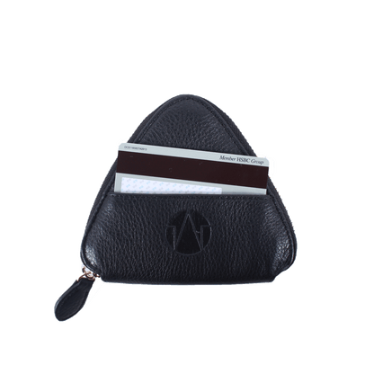 TAT_WHYSOSERIOUS_triangle purse_2286_black back with one card slot