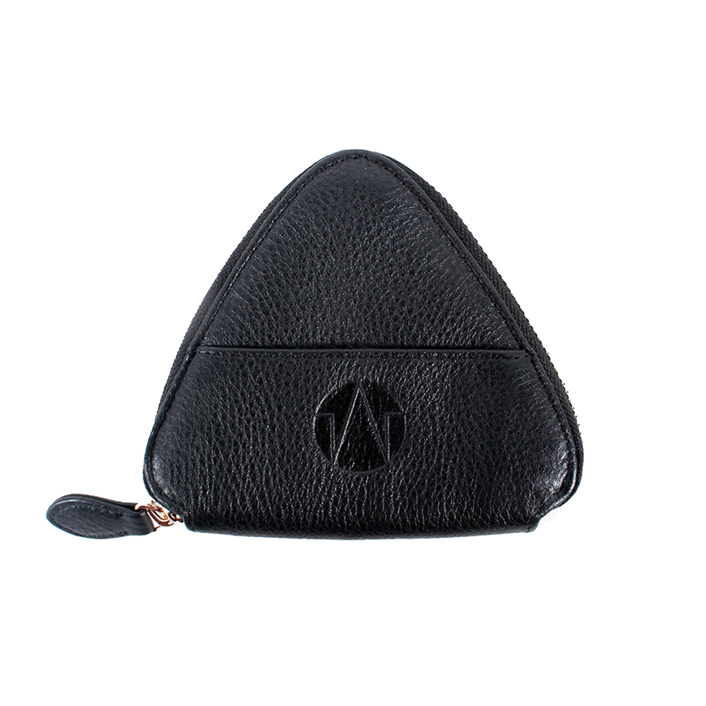 TAT_WHYSOSERIOUS_triangle purse_2286_black back with one card slot