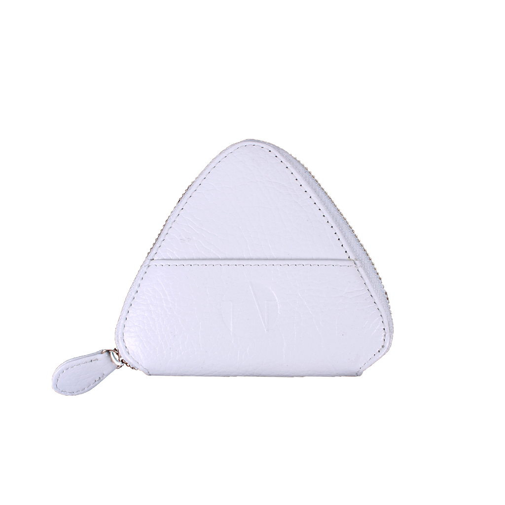 TAT_WHYSOSERIOUS_triangle purse_2286_white back with one card slot