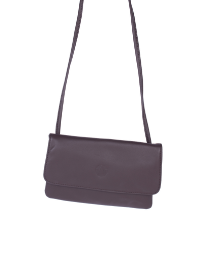 Hazelnut Casual Go Bag Cow Leather Flap Cross-Body