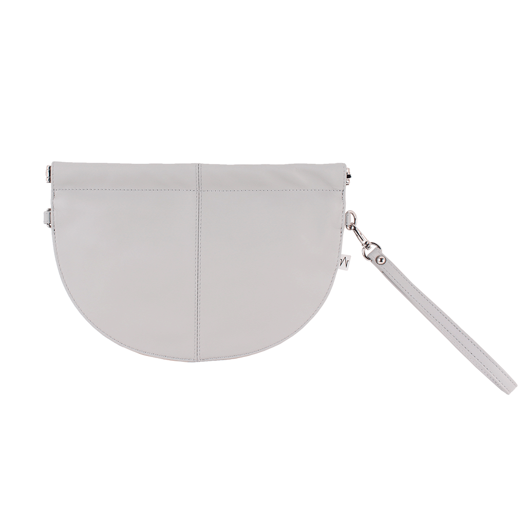 Semi-Circle 2 Way Cross Body Bag in Real Leather | TAT