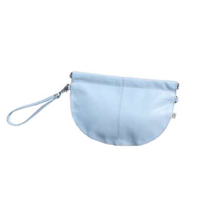 Semi-Circle 2 Way Cross Body Bag in Ice Blue