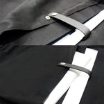 black square leather backpack inside 