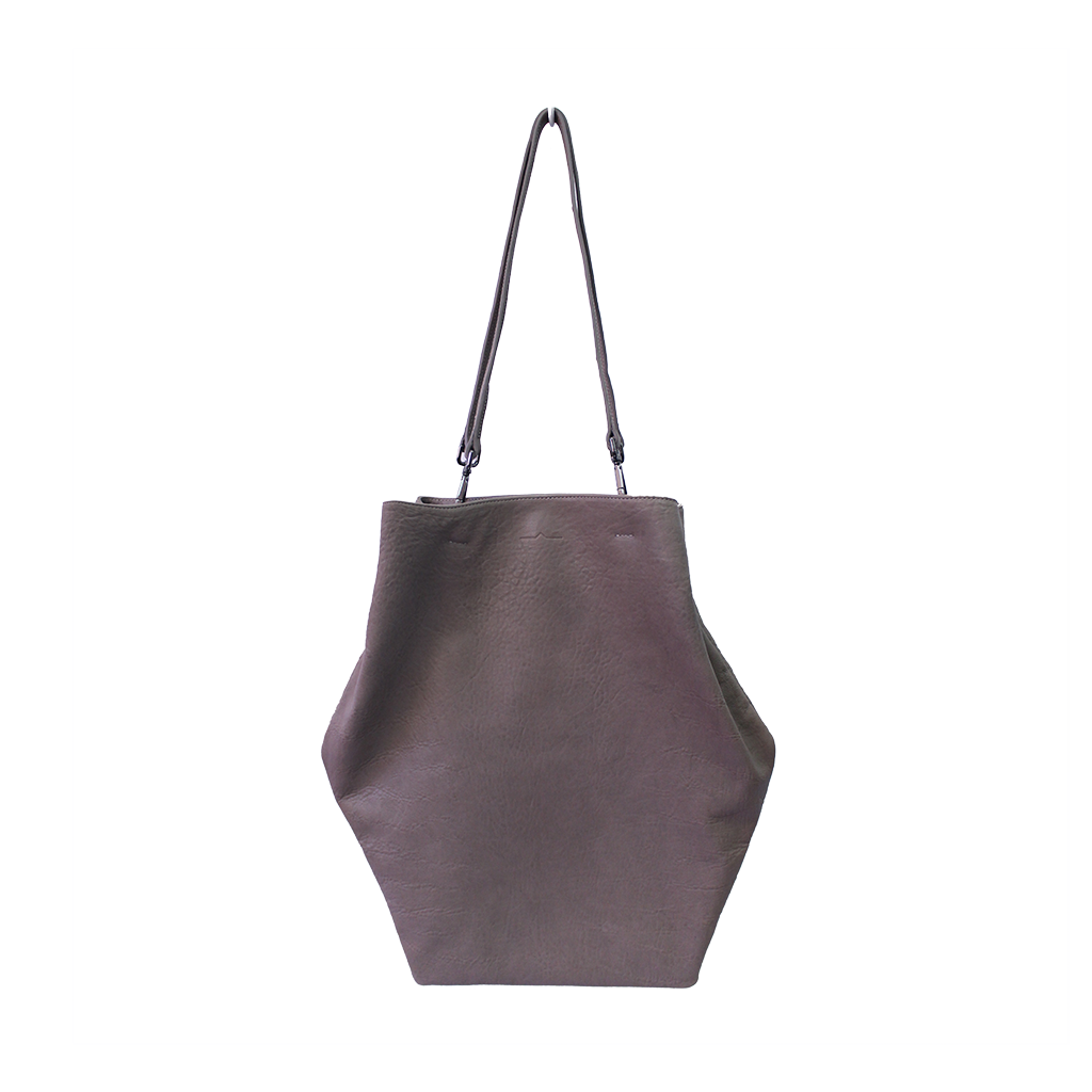 TAT_hexagon_tote_15025L _taupe_ front  flip