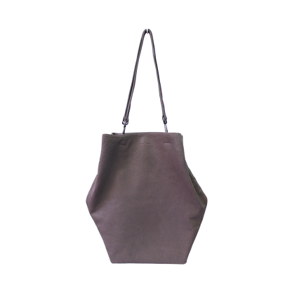 TAT_hexagon_tote_15025L _taupe_ front  flip