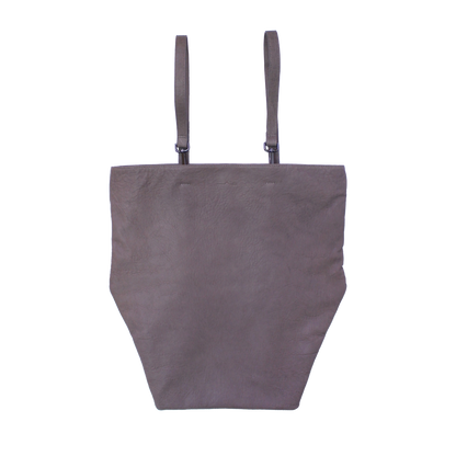 TAT_hexagon_tote_15025L _taupe_backpack front