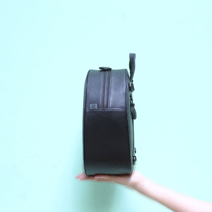 #ROLLROLLROLL Leather Round Backpack | TAT