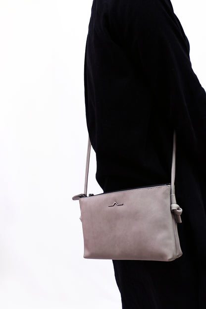 Double Zip Cross-Body Bag in HIPPO・TAT