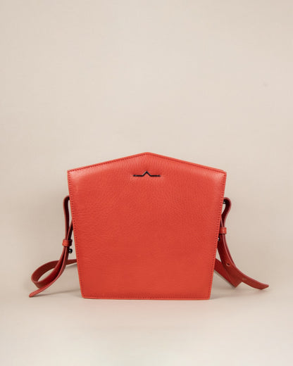 Tomato Pentagon Nappa Leather Shoulder Bag