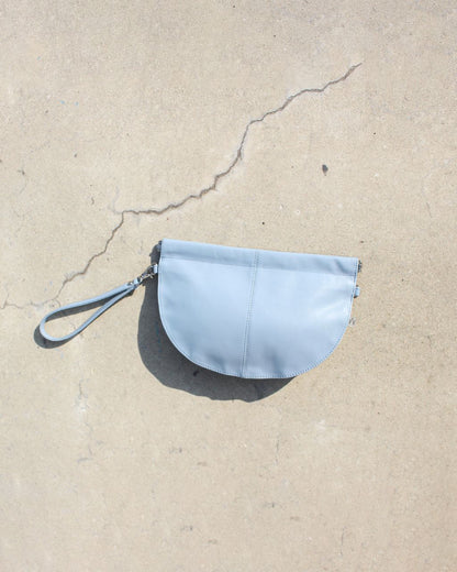 Semi-Circle 2 Way Cross Body Bag in Ice Blue