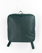 Unisex Square Leather Backpack・Forest Green