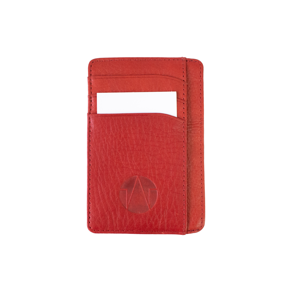 TAT_SLG_red cow leather wallet front