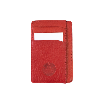 TAT_SLG_red cow leather wallet front
