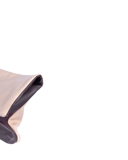 TAT_normcore_14582_twotone unisex clutch_beige close up side
