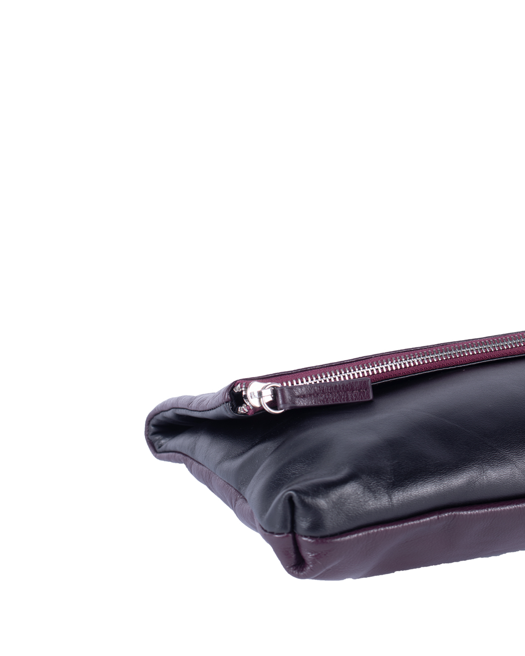 TAT_normcore_14582_twotone unisex clutch_wine zipper mouth