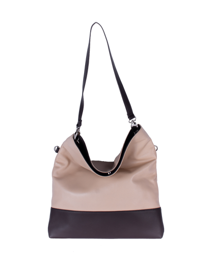 Minimal Two Tone Multi-Ways Tote in Mocha | TAT