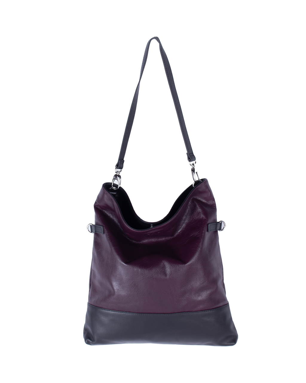 TAT_normcore_14583_twotone leather tote_purple soft look