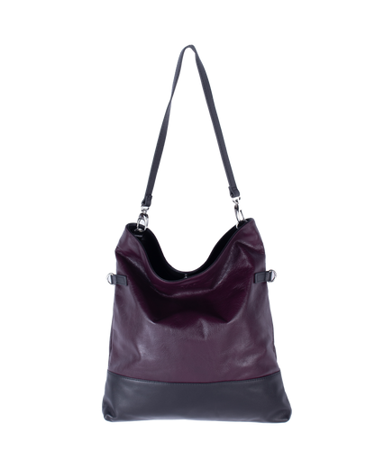 TAT_normcore_14583_twotone leather tote_purple soft look