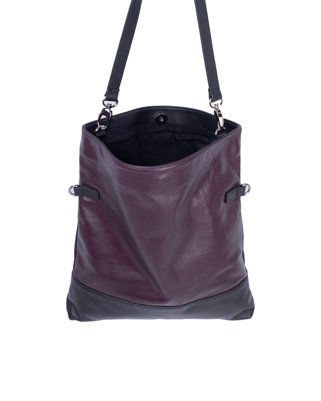 TAT_normcore_14583_twotone shoulder bag_purple inside compartment