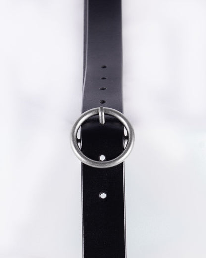 circle buckle belt front