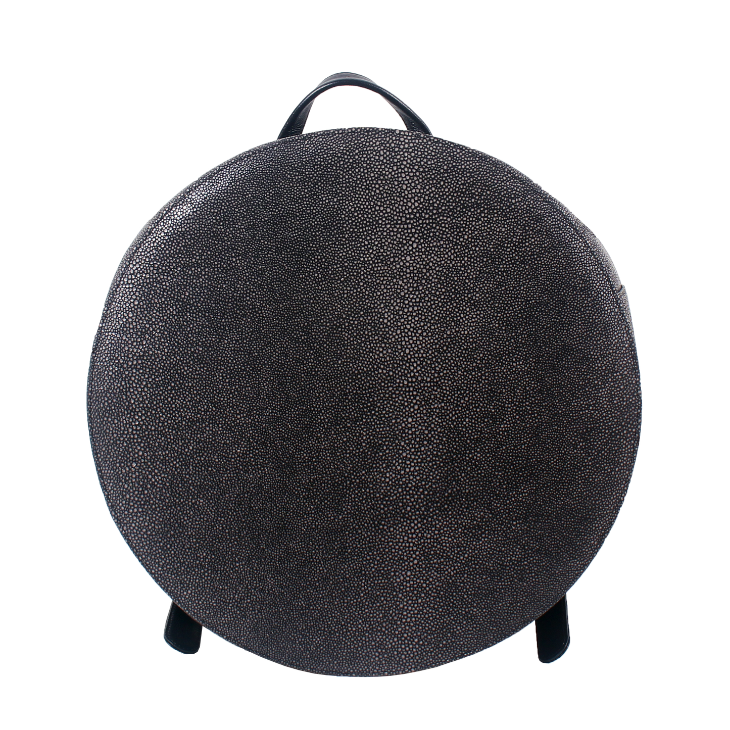 Fission Round Embossed Leather Backpack - imperfect item