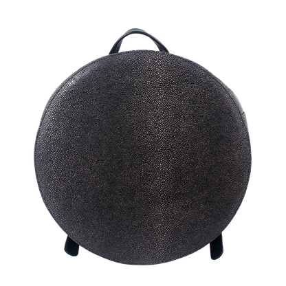 Fission Round Embossed Leather Backpack - imperfect item