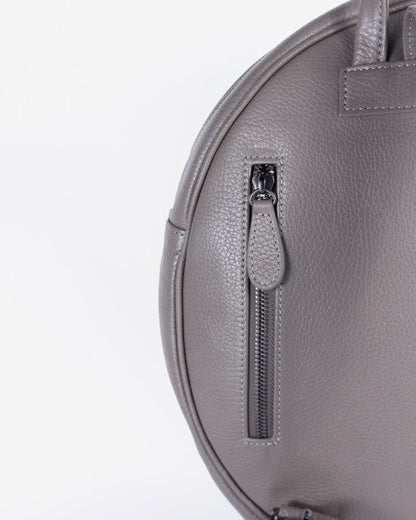 Playful yet Minimal Round Backpack - Fossil