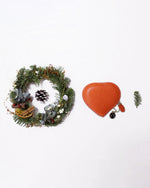 Christmas ring, heart shape coins purse in Orange